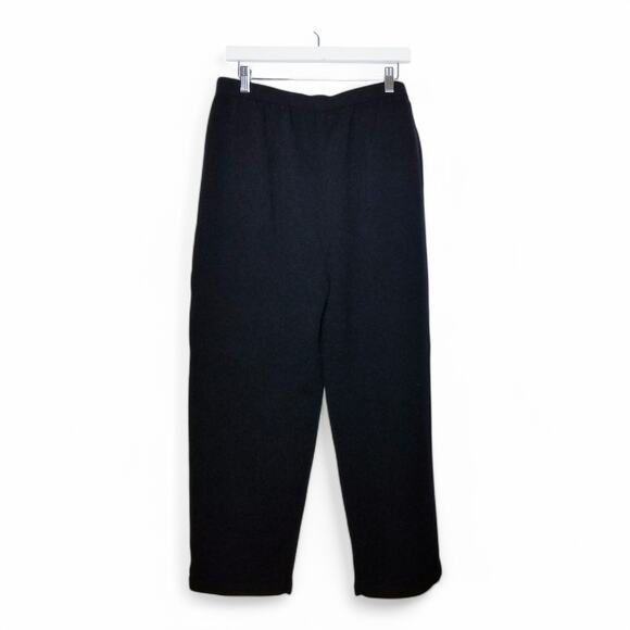 *VINTAGE* ALNORAL Wool Blend Black Pleated Luxury Knit Pull On Pants - Size 1X - Picture 3 of 6